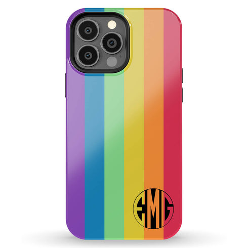 LGBTQ Pride Rainbow Custom Monogram iPhone Case